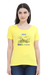 Sadhguru Journeys to Save Soil T-shirt for Women - New Yellow