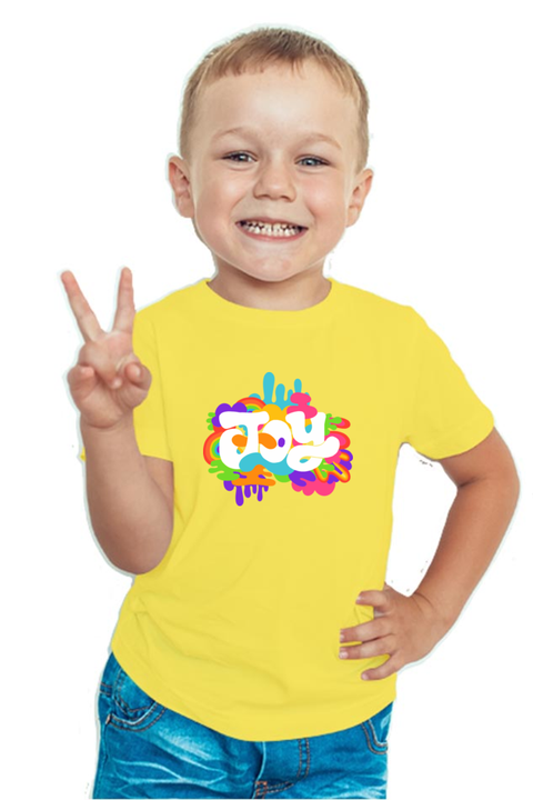 Colours of Joy T-Shirt for Boys - Yellow