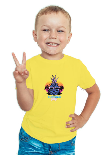 Summer Party Yellow Boy's T-Shirt