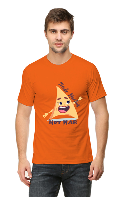 Make Nachos Not War Orange T-Shirt for Men