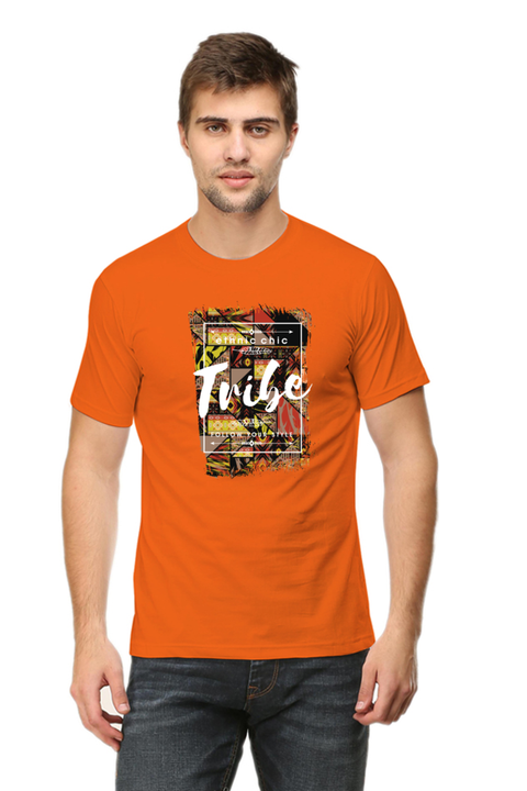 Ethnic Chic Tribe Orange T-Shirt for Men