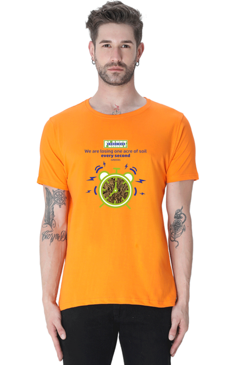One Acre of Soil Every Second Men's T-shirt - Orange