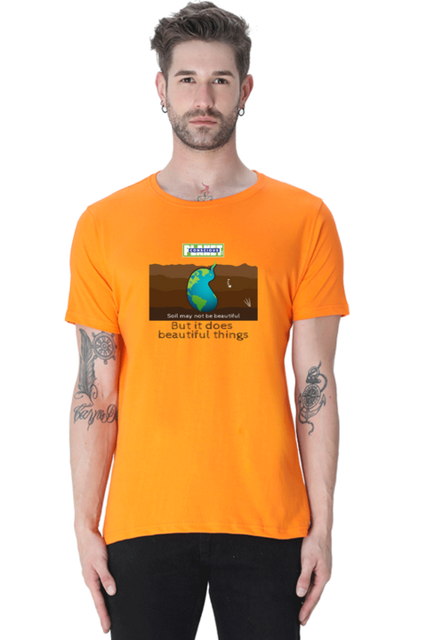 Soil is Not Beautiful T-shirt for Men - Orange