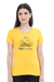 Sadhguru Journeys to Save Soil T-shirt for Women - Golden Yellow