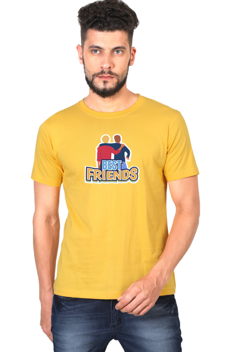 Best Friends T-Shirt for Men - Golden Yellow