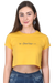 Yellow Fearless Crop Top for Women