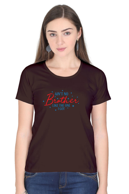 Raksha Bandhan Coffee Brown T-Shirt for Women