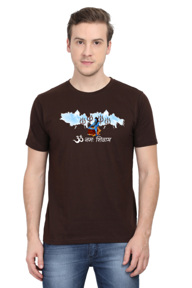 Om Namah Shivay Coffee Brown T-Shirt for Men
