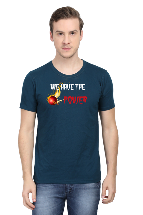 We Have the Power T-Shirt for Men - Petrol Blue
