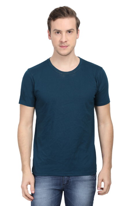 Plain Petrol Blue T-Shirt for Men