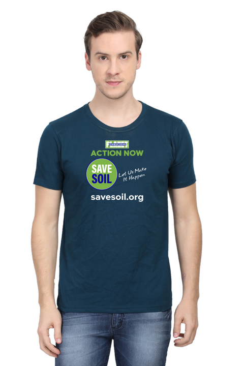Action Now - Let Us Make It Happen T-shirt for Men - Petrol Blue