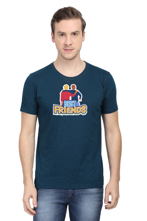 Best Friends T-Shirt for Men - Petrol Blue