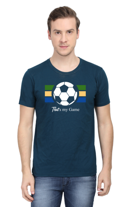 Greyish Blue Men's Football T-Shirts Original