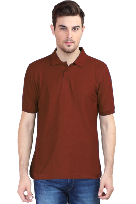 Brick Red Polo T-Shirt for Men