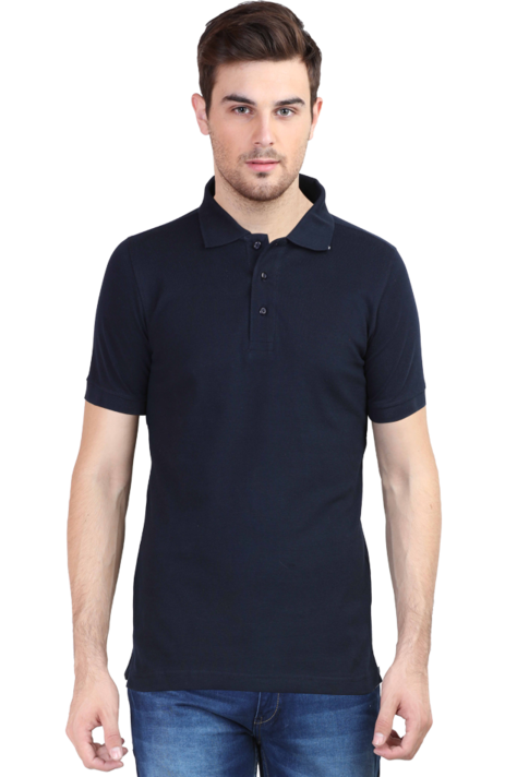 Navy Blue Polo T-Shirt for Men