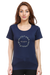 Navy Blue Blissful T-Shirt for Women
