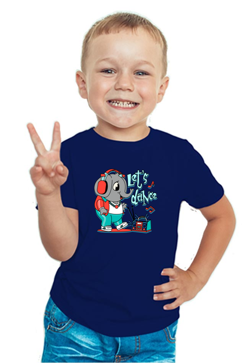 Let's Dance T-Shirt for Baby Boys - Navy Blue