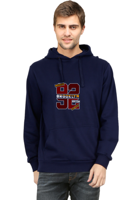 Miracle 92 Brooklyn Navy Blue Sweatshirt Hoodies for Men