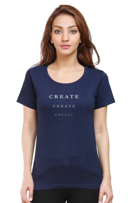 Create Navy Blue T-Shirt for Women