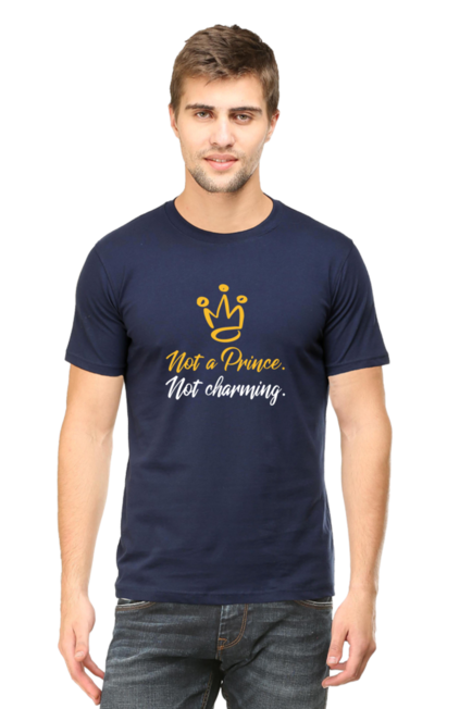 Not a Prince, Not Charming Navy Blue T-Shirt for Men