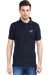 Warlistop Navy Blue Polo T-Shirt for Men