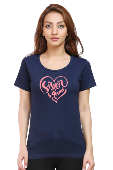 Raksha Bandhan Sister Squad Navy Blue T-Shirt for Women