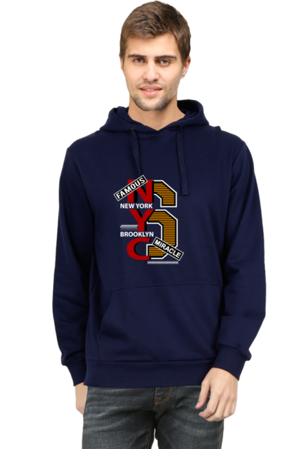 Famous NYC Miracle Navy Blue Unisex Hoodies