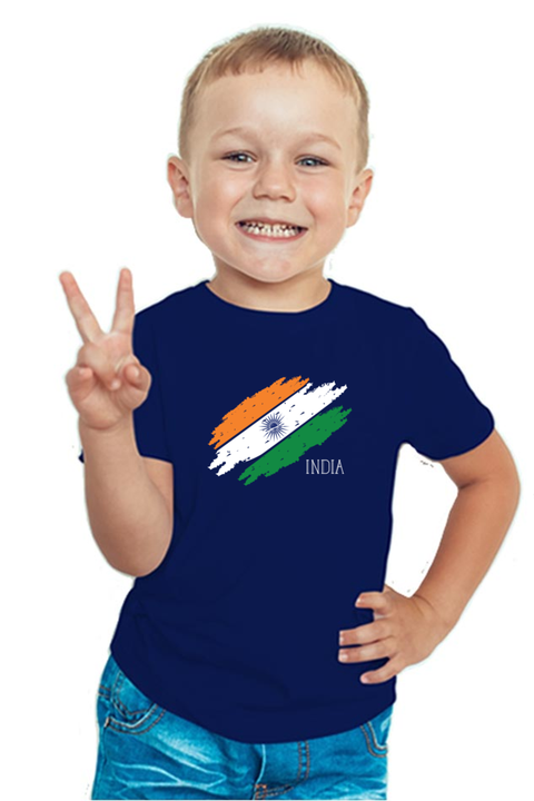 Indian Flag T-shirt for Boys - Navy Blue