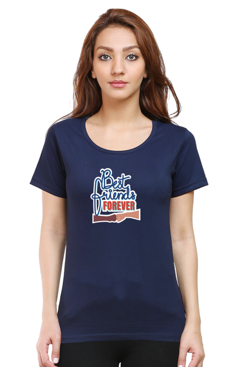 Best Friends Forever Again T-Shirt for Women - Navy Blue