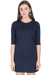 Navy Blue Long Cotton T-shirts to Wear with Leggings