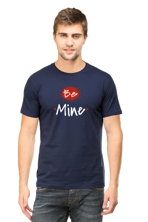 Just Be Mine Valentine's Day T-shirt for Men - Navy Blue