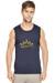 The Crown Prince Sleeveless Navy Blue Gym Vest for Men