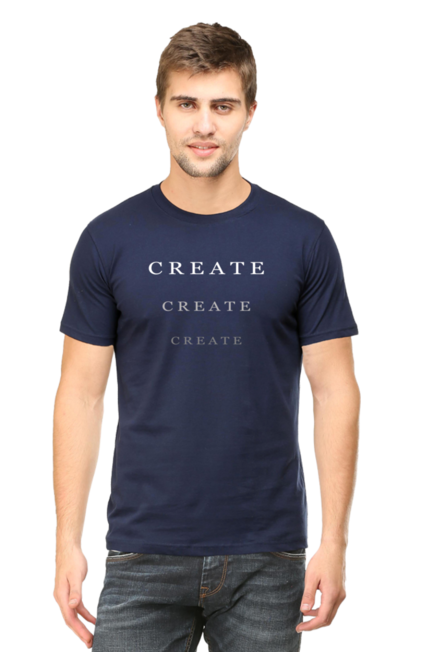 Create Navy Blue T-Shirt for Men
