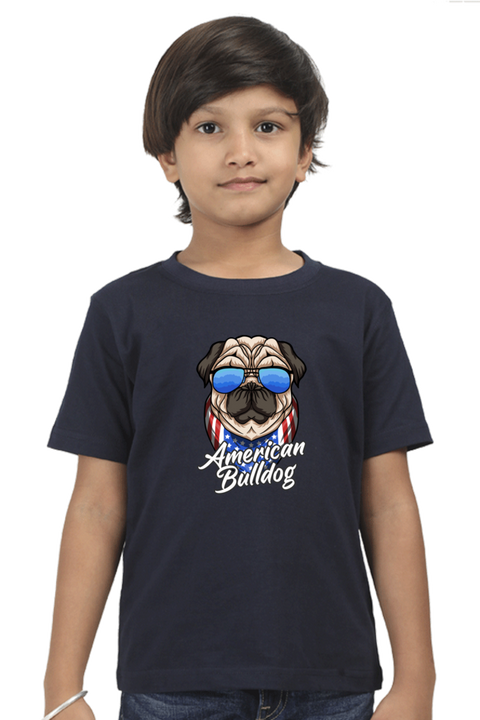 American Bulldog Navy Blue T-shirt for Boys