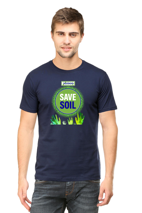 Save Soil T-shirt for Men - Navy Blue
