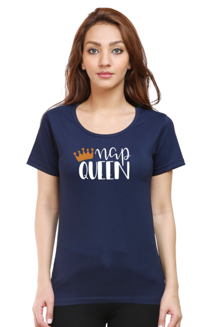 Nap Queen Navy Blue T-Shirt for Women
