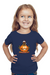 Halloween Pumpkin Navy Blue T-Shirt for Girls