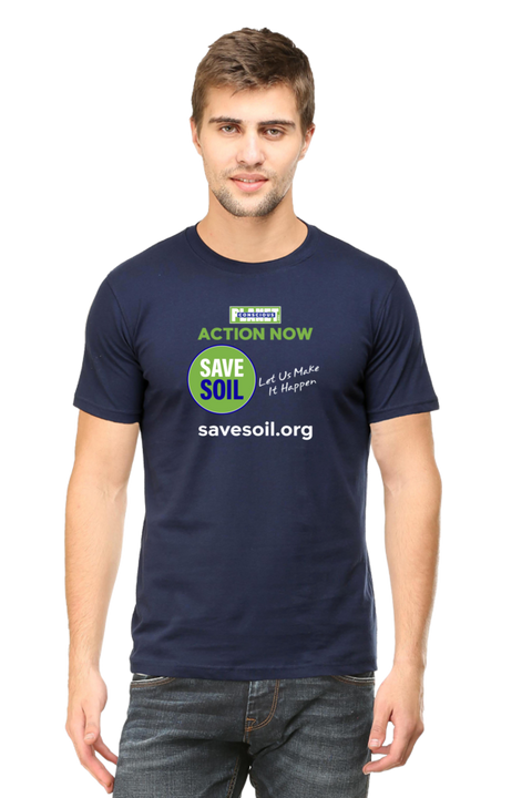 Action Now - Let Us Make It Happen T-shirt for Men - Navy Blue