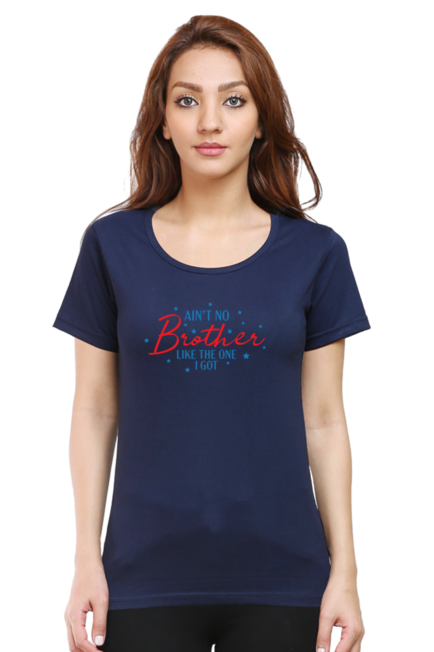 Raksha Bandhan Navy Blue T-Shirt for Women