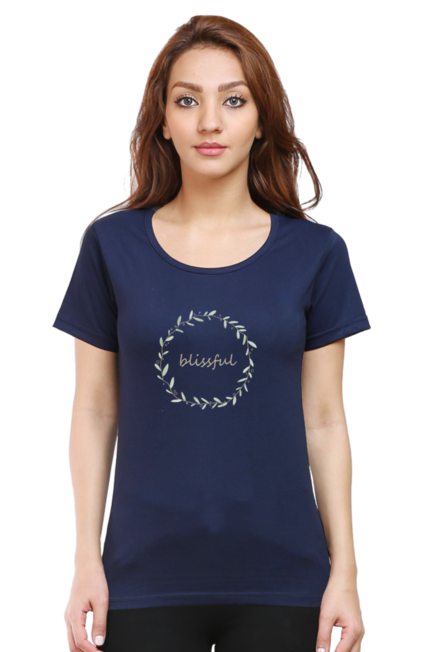 Navy Blue Blissful T-Shirt for Women