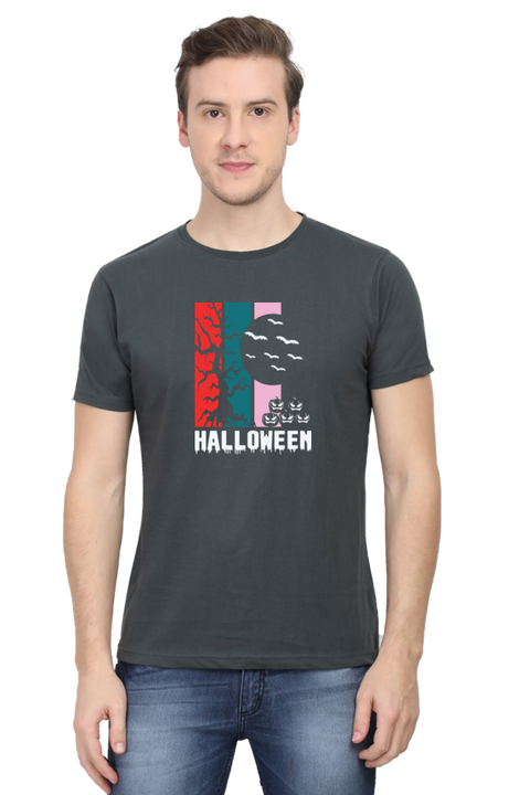 Halloween Stripes Steel Grey T-shirt for Men