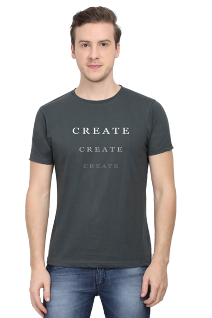Create Steel Grey T-Shirt for Men
