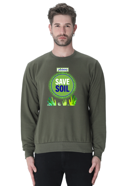 Save Soil Olive Green Sweatshirt for Men & Women