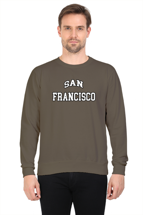 San Francisco Olive Green Sweatshirt for Men
