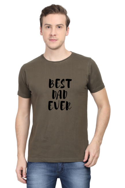 Olive Green Best Dad Ever T-Shirt for Men