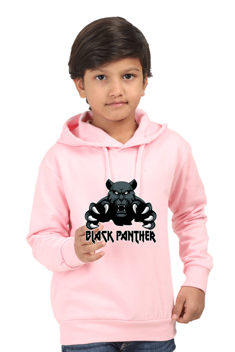 Black Panther Light Pink Kids Hooded Sweatshirt