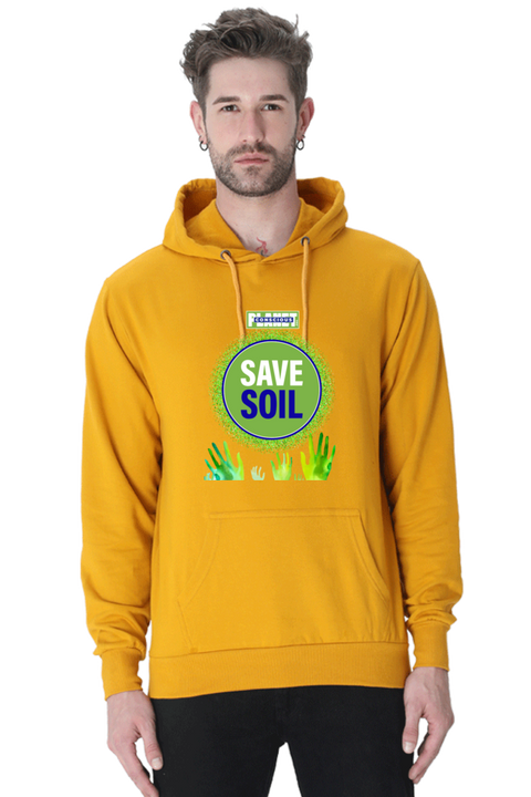 Save Soil Unisex Mustard Yellow Sweatshirt Hoodies