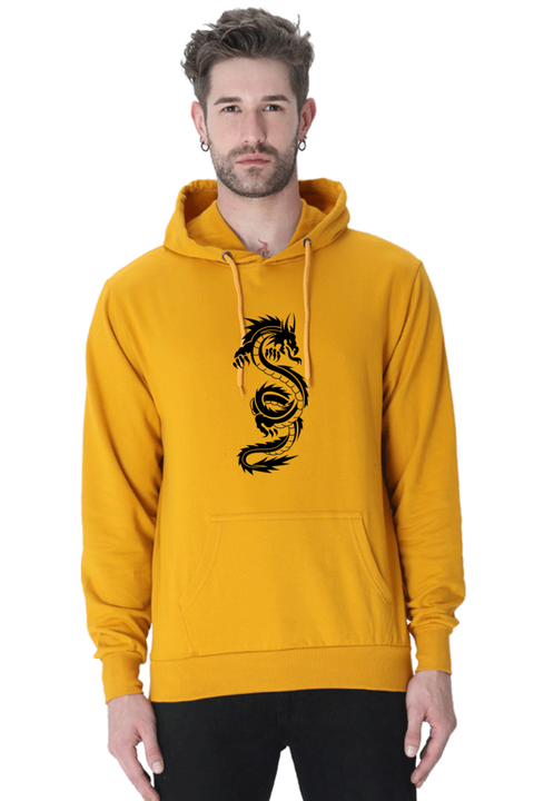 Dragon Tattoo Mustard Yellow Unisex Sweatshirt Hoodies