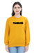 Flawless Black Sweatshirt for Women - Mustard Yellow