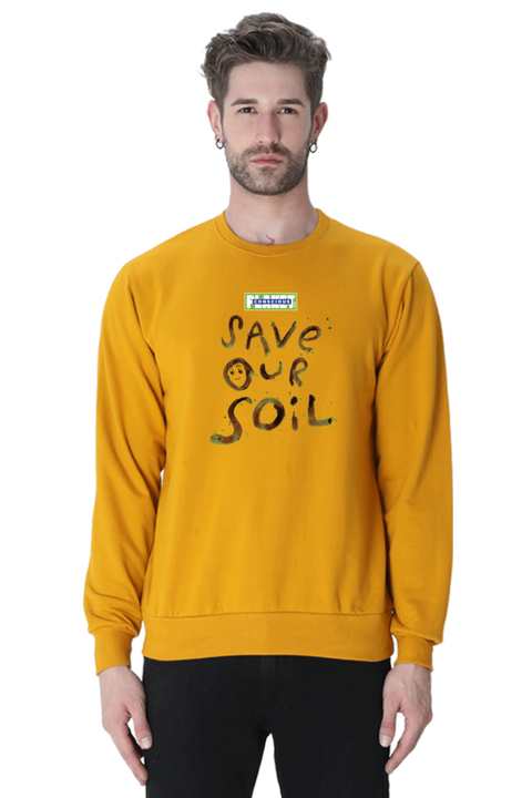 Save Our Soil Sweatshirt for Men & Women - Mustard Yellow